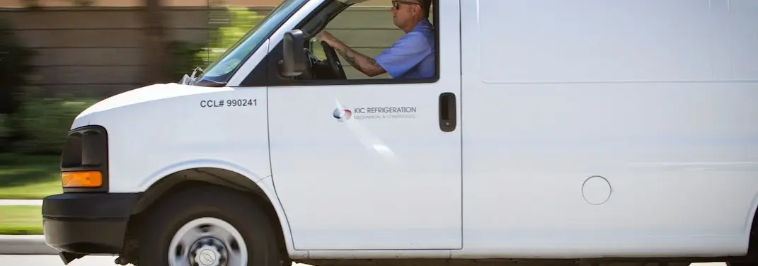 KIC Refrigeration service vehicle serving Parker area